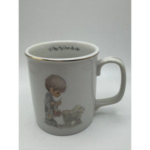 Precious Moments Mug I'll play my drum for you 1980 Japan Drummer Boy Nativity